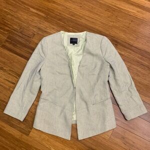 The Limited Blazer Jacket Womens Size XS Textured Career Office Minimalist Green